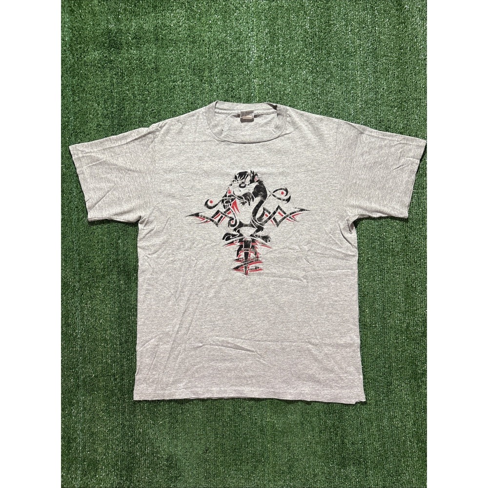 Y2K 90s Looney Tunes Gray Graphic T-shirt Men's Size Large